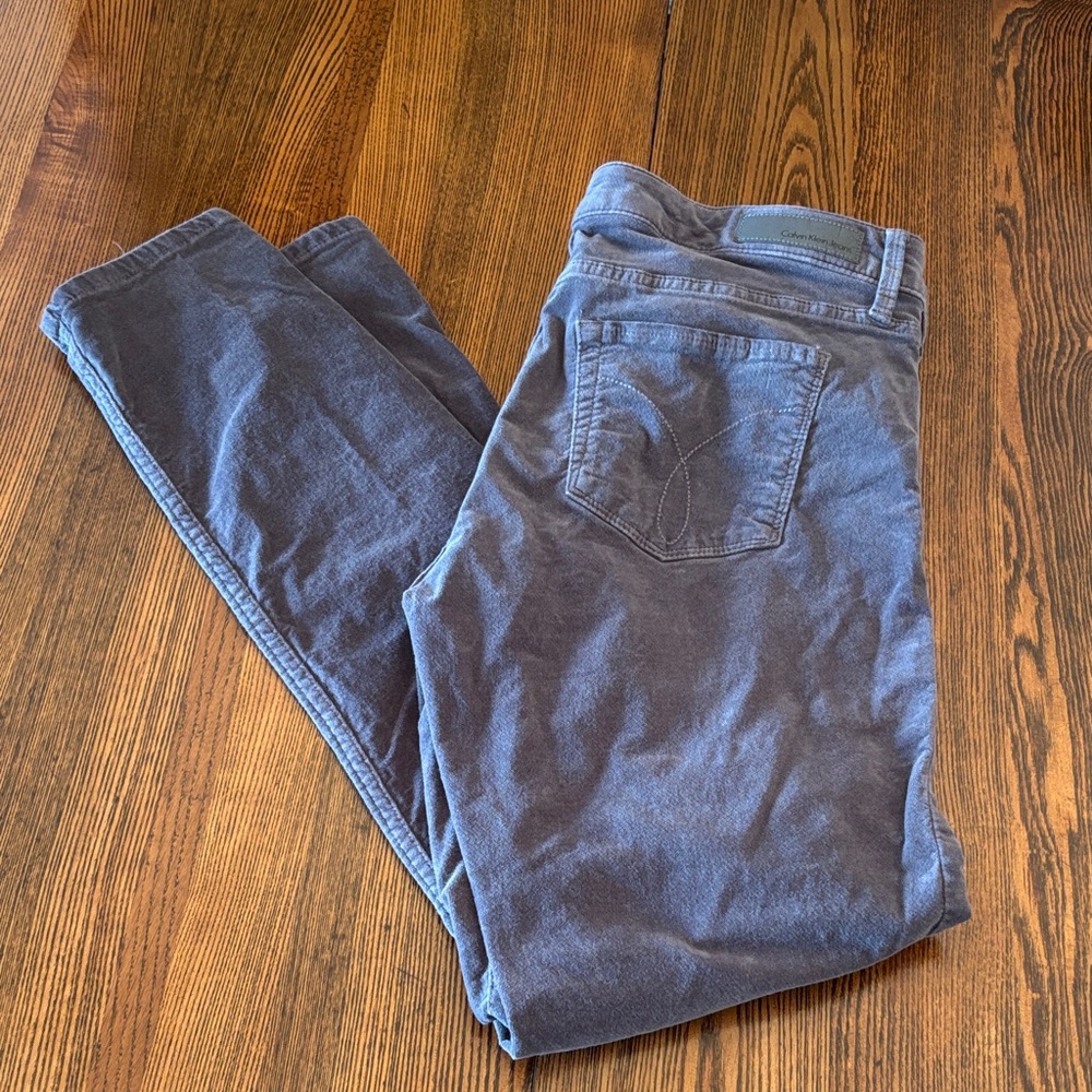 Calvin Klein Charcoal Velvet Jeans Leggings